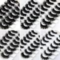 HOT 7 Pairs False Eyelashes, Fluffy Mink Lashes , Cat-Eye Look 8D Volume Eyelash Strips. 