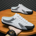 Summer Breathable Slip-on Baotou Slippers Korean Fashionable Lazy Shoes Fashion Driving Shoes New Men's Shoes. 