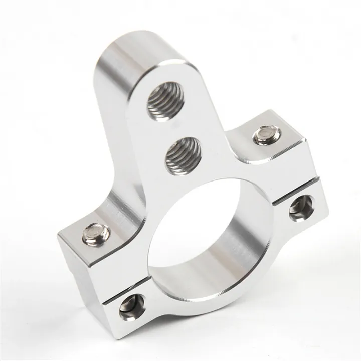 Cluellp-3%20Pcs%2027mm%20Aluminum%20Steering%20Damper%20Fork%20Frame%20Mounting%20Clamp%20Bracket%20Foot%20Fixer%20for%20Motorcycle%20Bike%20Modification%20Silver%20-%20Image%206