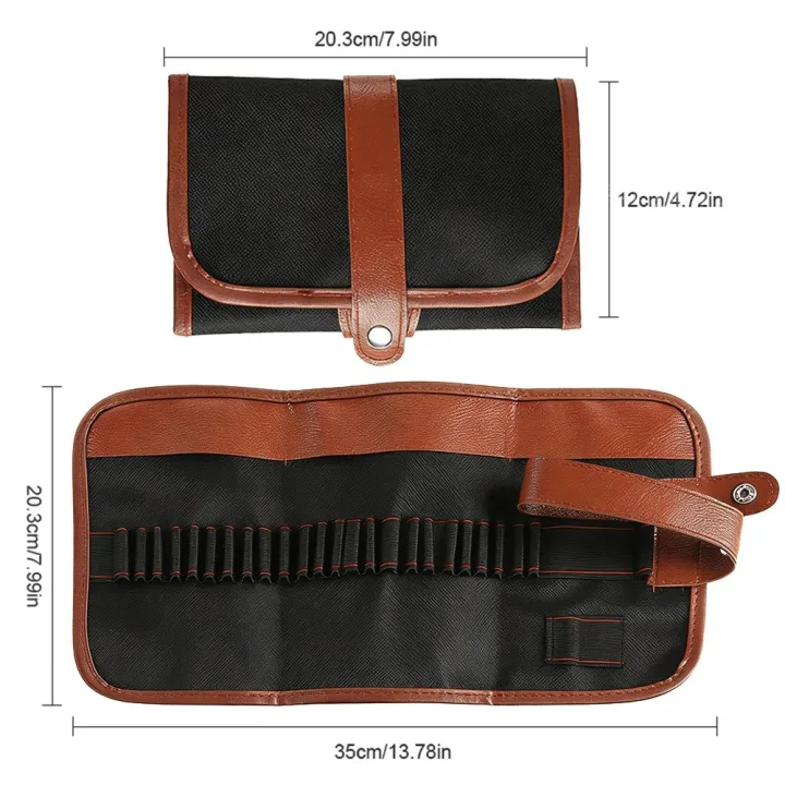 New%2025%20Holes%20Nail%20Art%20Tool%20Storage%20Foldable%20Large%20Capacity%20Light%20Therapy%20Pen%20Storage%20Leather%20Canvas%20Nail%20Art%20Pen%20Storage%20Box%20-%20Image%202
