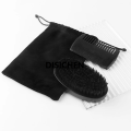 DISICHEN Professional Soft Boar Bristle Wood Beard Brush Hairdresser Shaving Brush Comb Men Mustache Comb Kit With Gift Bag Hair Comb Set. 