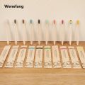 Wenefang 100Pcs Children Bamboo Toothbrushes Soft Bristles Eco Friendly Biodegradable Wooden Child Toothbrush Laser Logo. 