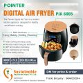 Pointer Digital Air Fryer (Model: PIA 6005) – 4.5L Capacity with Non-Stick Frying Pan & Multi-Functional Digital Touch Menus. 