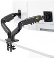 NB North Bayou Dual Monitor Desk Mount Stand  F160 Full Motion Swivel Computer Monitor Arm for Two Screens 17-27 Inch Black. 