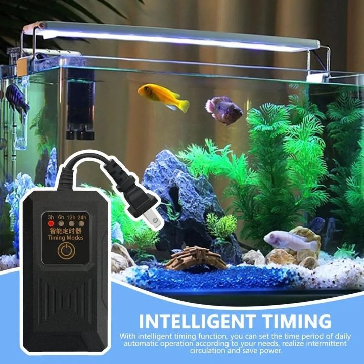 Fish Timer Durable Four-speed Cycle Aquarium Timer Black Adjustable LED Dimmer ...