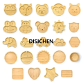 DISICHEN Children's Animal Pattern Bamboo Tableware with Base Suction Cup Baby Feeding Tableware Bamboo Plate Dinner Plate BPA Non-slip Affordable. 