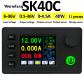 Wenefang DC DC Buck Boost Converter 40W/90W Adjustable Regulated Laboratory Portable Power Supply CC CV 4.5A/5A 0.5-36V 5V 6V 12V 24V Power Module. 