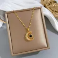 100 Languages I Love You Moon Projection Pendant Necklace Romantic Stainless steel Love Memory Wedding Necklace. 
