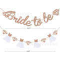 Bachelorette to Be Dress Style Bride Wedding Party Decoration Glitter Banner. 