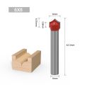 Router Bits Groove Point Cutting Round Edge 6mm hank 8mm Blade for Woodworking Milling Cutter Tool. 