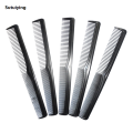 Sutuiying 5 Pieces Fine Cutting Wide Tooth Hair Barber Carbon Fiber Salon Original Hairdressing Comb Heat Resistant Styling Grooming Comb. 