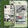 Cartoon Phone Holder Phone Case For ZTE Blade L210 Waterproof Silicone Anti-dust panda Durable Cute protective Lanyard. 