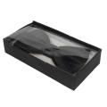 Black Pattern Printed Neck Bow Tie For Men. 