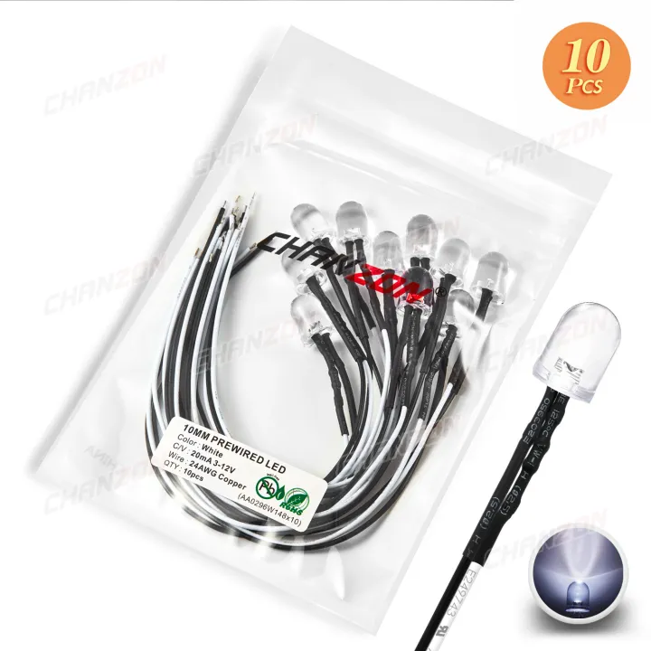 10pcs%2010mm%20Prewired%20LED%20Light%20Emitting%20Diode%20DC%205V%206V%209V%2012V%20Bright%20White%20Red%20Green%20Blue%20Yellow%20Pre%20Wired%20Resistor%20Lamp%20Bulb%20-%20Image%207
