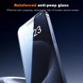 5Pcs 4K Anti Spy Glossy Tempered Glass for iPhone 17 16 15 Pro Max 17 Air Screen Protector for iPhone 14 13 12 11 Pro 15 14 Plus. 