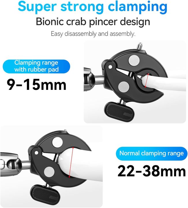 TELESIN%20Double%20Clamp%20Mount%20Bicycle%20and%20Motorcycle%20Mount%20for%20GoPro%20Hero%2013%2012%2011%2010%209%208%207%206%205%204%203,%20Handlebar%20Mount%20for%20DJI%20Osmo%20Action%205%20Pro%204%203%20Pocket%203%20Insta360%20X4%20X3%20Action%20Camera%20-%20Image%204
