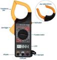 DT-266 Ac Dc Digital Clamp Multimeter Auto Ranging Amp. 