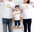 King Queen & Princess3 Pcs Printed T-Shirt For Men & Women. 