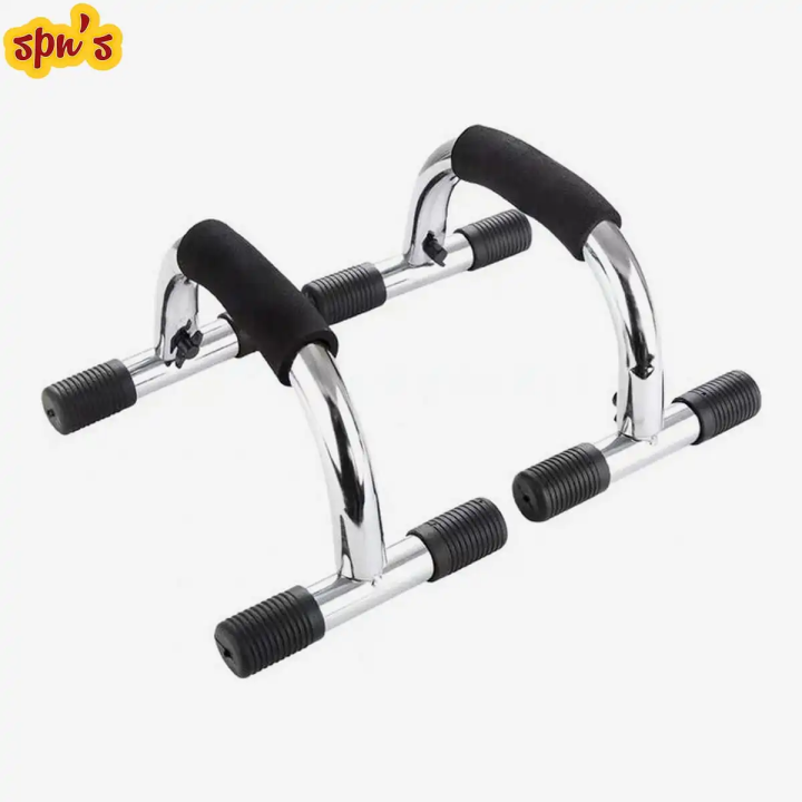 Steel Push Up Bar U Shaped | Slip Resistant Foam Handles Chrome Plated Steel Push Up Bar