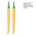 Modeow Novel Pepper-shaped Pen 2pcs Colorful Gel Pens 0.5mm Fine Point Non-slip Comfortable Grip Pepper-shaped for Writing for Students. 
