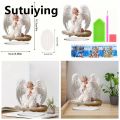 Sutuiying 1pc/set DIY Angel Diamond Art Table Top Decoration One Sided Luxury Acrylic Crystal Rhinestone Diamond Painting Desk Ornaments. 