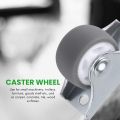 8PCS TPE Caster Wheels Duty Fixed Casters with Rigid Non-Swivel Base Ball Bearing Trolley Wheels Top Plate 1 Inch. 