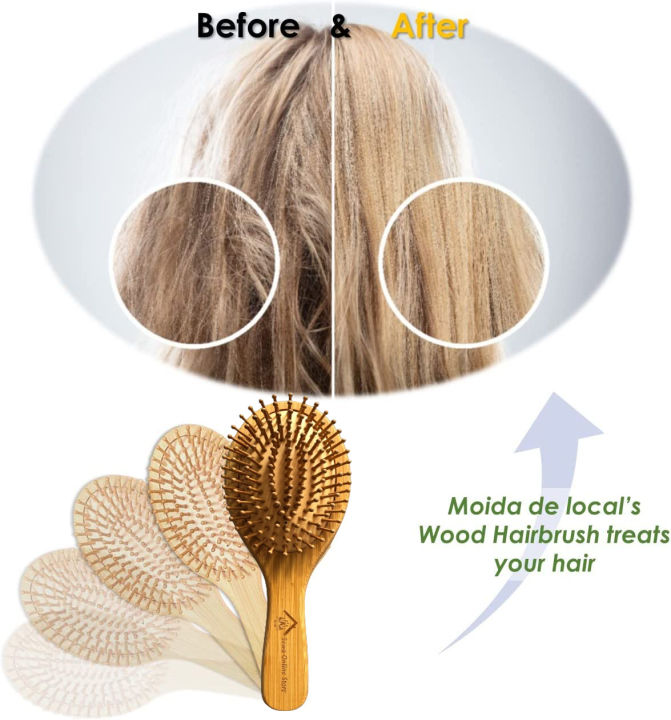 Natural%20Eco-friendly%20Hair%20Brush%20With%20Bamboo%20Bristles,%20Massages%20Scalp%20Anti-Static%20Hair%20Detangle%20(Oval)%20-%20Image%207