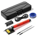 Portable Soldering Iron USB Rechargeable,3 Speed Adjustable Temperature USB Electric Iron Mini Soldering Iron Kit. 