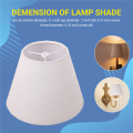 Linen Fabric White Lamp Shade 5x9x7 Inch(White with Gold Threads). 