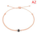 SILARA Circle Photo Bracelet Projection Bracelets Personalized Custom Photo Bracelet With Couple Memorial Jewelry Gift For WoWomen Women. 