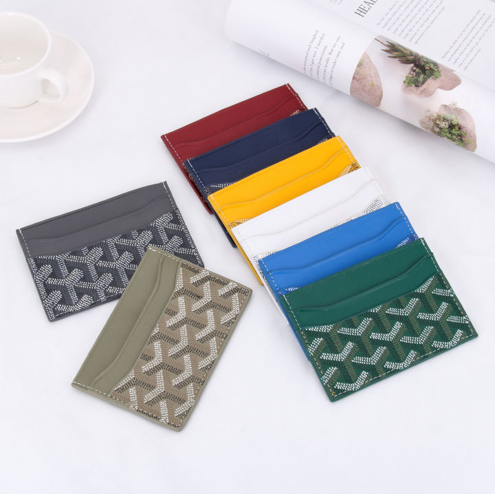 Spot 2024 New Goyard Men & Women Credit Card Coin Purse Dog Tooth Card Bag Card Cover Gao Yade