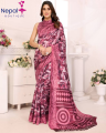 Womens Printed Mysore Art Silk Saree with Blouse Material free size Purple Color | Trendy Party & Festive Wear | Traditional Ethnic Fashion | Buy Online. 