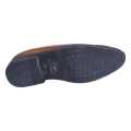 Brown  Leather  Lace Up Oxford Design Black Horse Formal Shoes For Men. 
