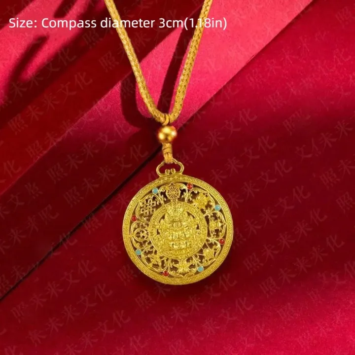 Fashion%20Brass%20Eight%20Treasures%20Compass%20Pendant%20Feng%20Shui%20Lucky%20Charm%20Protect%20Safety%20Brass%20Necklace%20exquisite%20Attracting%20Wealth%20Necklace%20Pendant%20for%20Women%20-%20Image%202