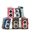 Double Lens Reflex TLR Camera Style LED Flash Light Shutter Sound KeychainRandom Color. 