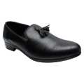 Black Leather Loafer Formal Shoes For Boys. 