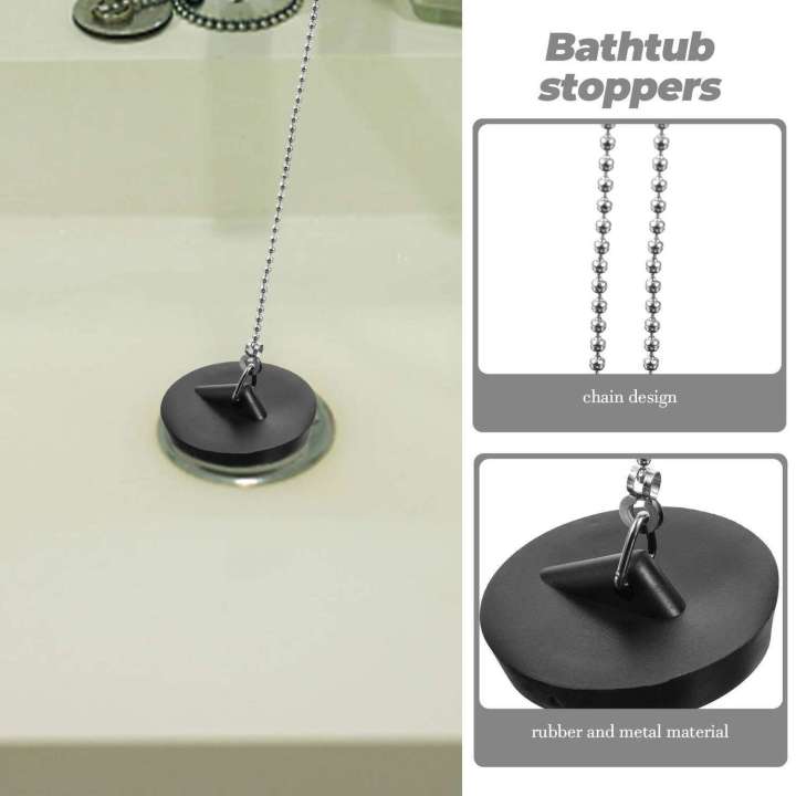 Rubber%20Water%20Plug%20Tub%20Stoppers%20Bathroom%20Pool%20Metal%20Chain%20Drain%20Cover%20Sink%20Stopper%20Bathtub%20Accessories%20Universal%20Replacement%20-%20Image%202