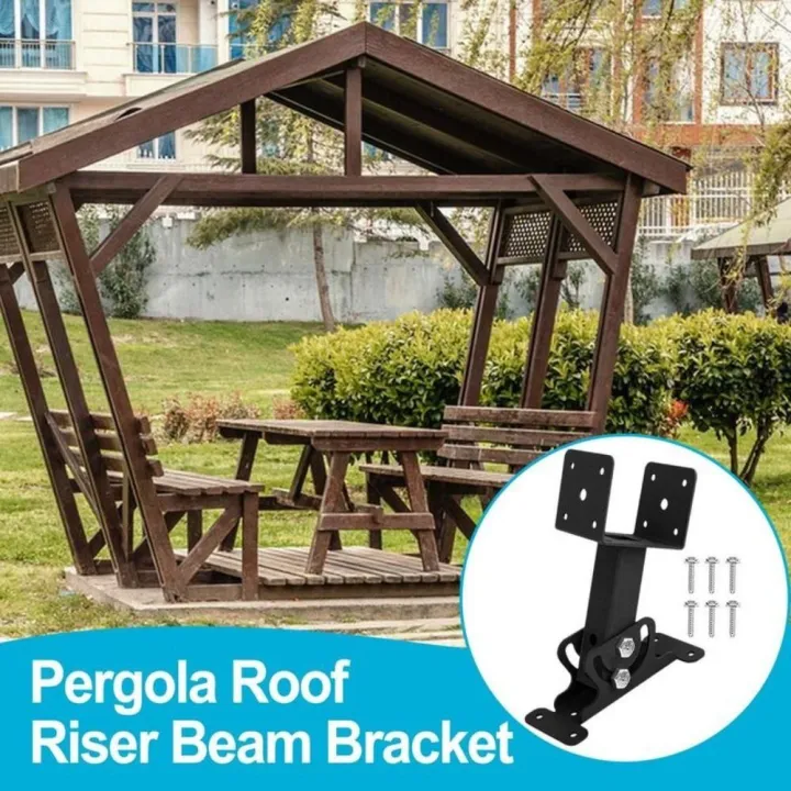 Triangle Riser Support Frame Durable 304 Stainless Steel Pergola Roof Riser Beam Bracket Adjustable ...