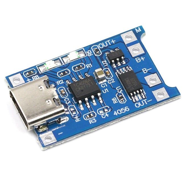 Type C 5V 1A 18650 TP4056 1s Lithium Battery Charger Module BMS