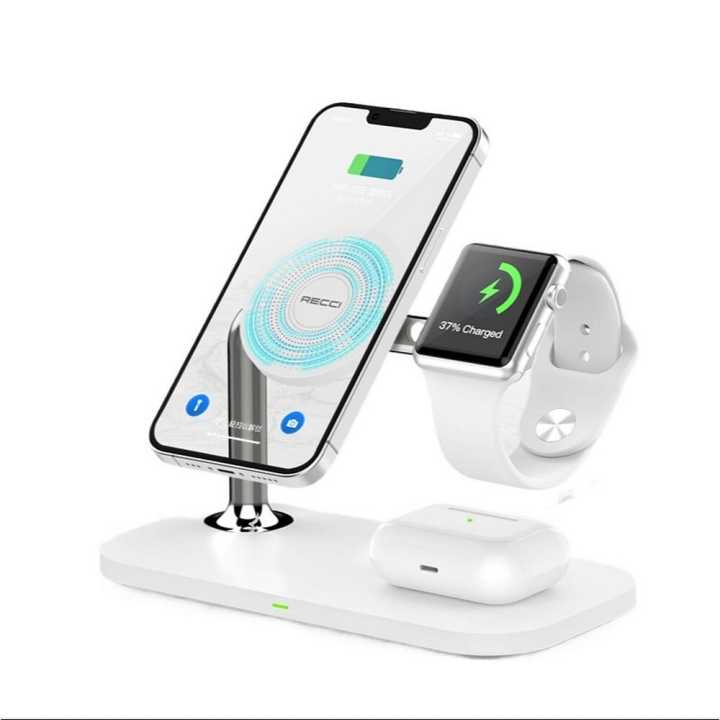 Recci RCW-20 3in1 Wireless Charger - 15w iPhone / 5w AirPods / 2.5w Apple Watch