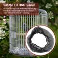 Bird Cage Cover Seed Catcher Birdcage Nylon Mesh Net Cover Skirt Guard (Black). 