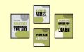 Motivational Quotes Wall Art Set – 4 Piece. 