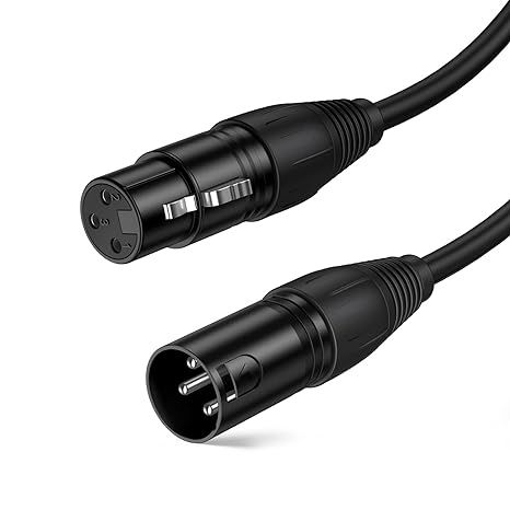 CableCreation XLR Cable, 3 FT XLR Male to XLR Female Balanced 3 PIN Microphone Cable,Black 0.9M