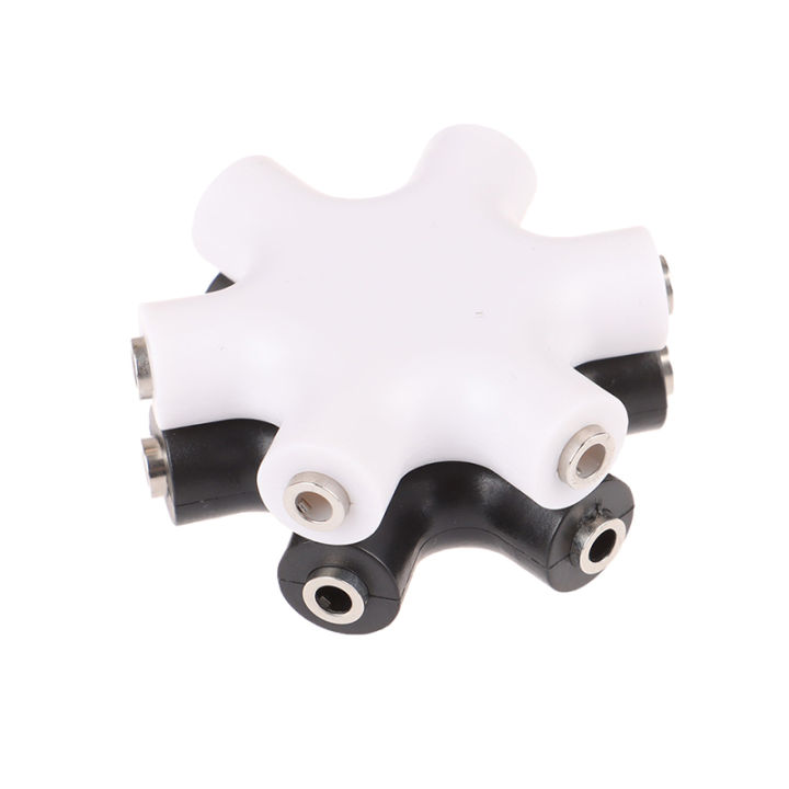 6*3.5mm Way Multi Port Hub Aux Headphone jack Splitter Audio Cable Converter Taotai