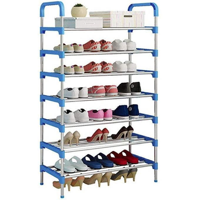 Open Shoe Rack Uae Stainless Steel Foldable 7 Layers Open Shoe Rack | Daraz.com.np
