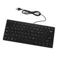 Ultra Thin Quiet Small Wired Keyboard Mini Multimedia USB Keyboards for Laptop. 