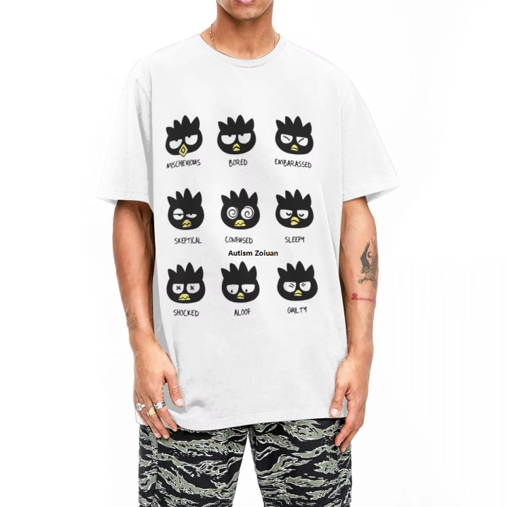 Collar%20O%20Shirt%20TMaru%20Badtz%20Shirt%20Men%20and%20Women%20T%20Different%20Mood%20Humor%20Cotton%20Short%20Sleeve%20T-Shirt%20Clothes%20Plus%20Size%20-%20Image%204