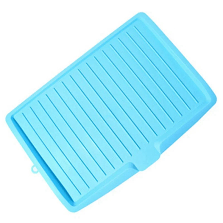 Drain Rack Kitchen Dish Drainer Tray Large Sink Drying Rack for Kitchen Worktop Organizer Drying Rack Blue 1 PCS