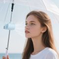 Portable Rechargeable Mini Clip Fan with Clip With Digital Display Hat Clip Fan Rotatable Small Fan for Outdoor Travel. 