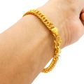 Gold Plated Panchadhatu Bracelet For Men And Women. 